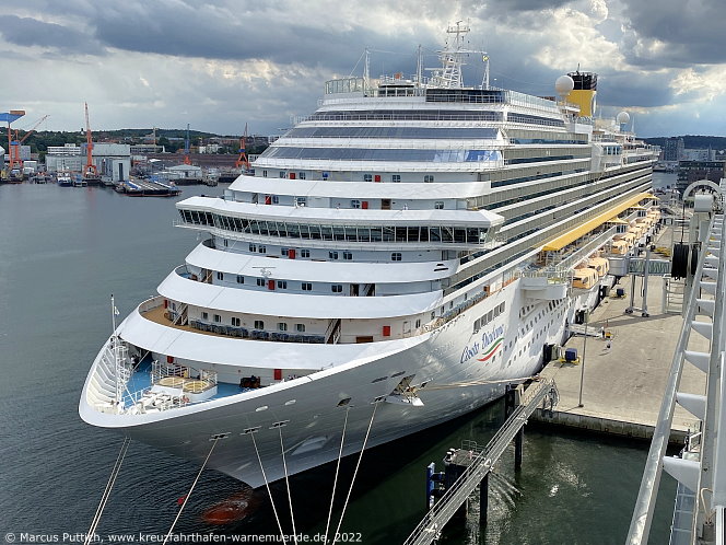 Das Kreuzfahrtschiff COSTA DIADEMA am 09. September 2022 in Kiel (Deutschland).
