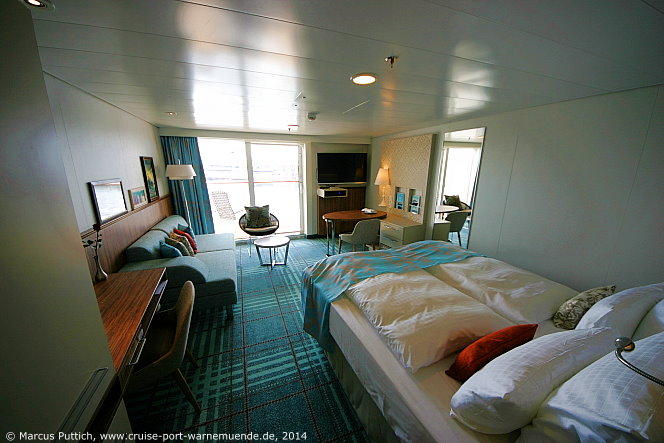 Kreuzfahrtschiff MEIN SCHIFF 3: Die Junior Suite 10023 auf Deck 10 Perle.