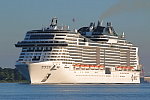 Kreuzfahrtschiff MSC GRANDIOSA am 04. Juni 2022 in Kiel (Deutschland)