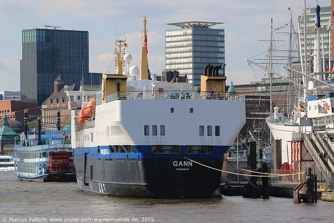 Das Kreuzfahrtschiff GANN am 15. April 2015 in Hamburg (Deutschland).