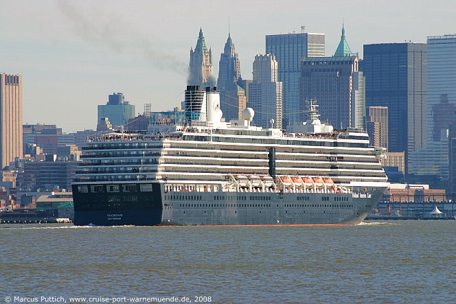Das Kreuzfahrtschiff NOORDAM am 29. März 2008 in New York, NY (USA).