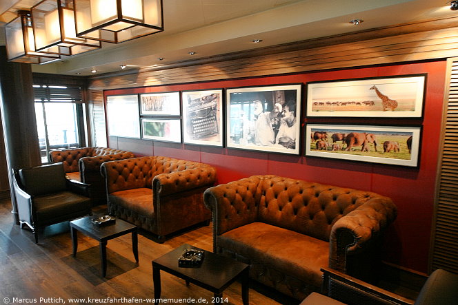 Kreuzfahrtschiff NORWEGIAN GETAWAY: Die Humidor Cigar Lounge auf Deck 08.