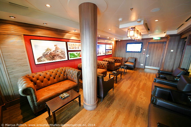 Kreuzfahrtschiff NORWEGIAN GETAWAY: Die Humidor Cigar Lounge auf Deck 08.