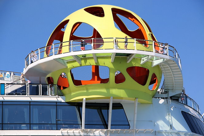Das Kreuzfahrtschiff ODYSSEY OF THE SEAS von der Kreuzfahrtreederei Royal Caribbean International am 26. Juni 2026 in Civitavecchia (Italien).