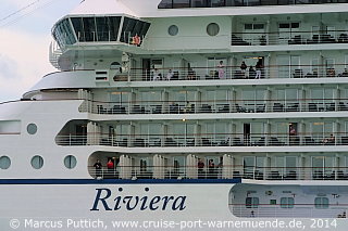 Das Kreuzfahrtschiff RIVIERA am 28. März 2014 in Miami, FL (USA).