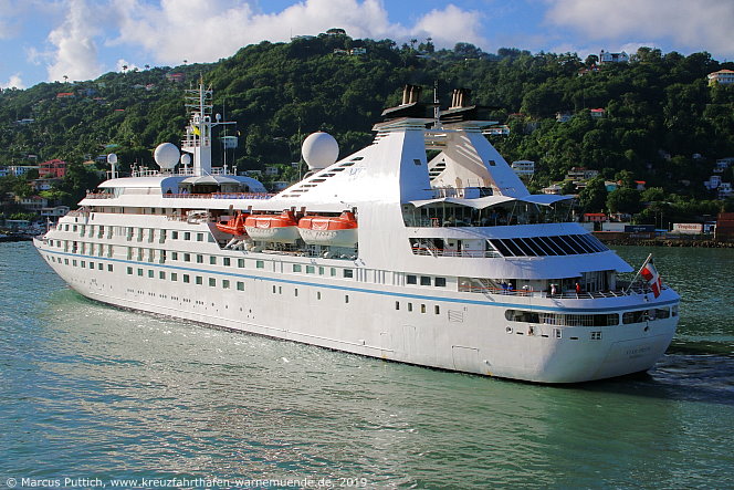 Das Kreuzfahrtschiff STAR PRIDE am 15. November 2019 in Castries auf der Insel St. Lucia (St. Lucia).